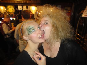 Irene with Agi who was a green tiger, just because