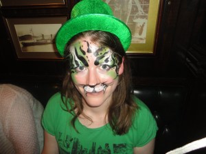 Chloe's St Patrick's Day green tiger 