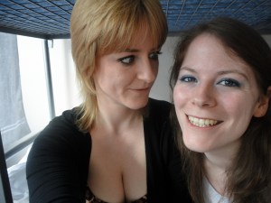 Chloe blue herself for the occasion