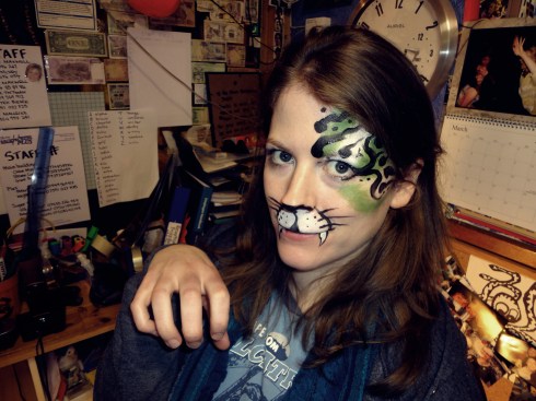 Green tiger for St Patrick's day