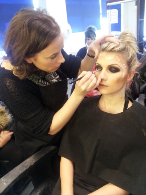 Tutor Gillian demonstrating on Jordan