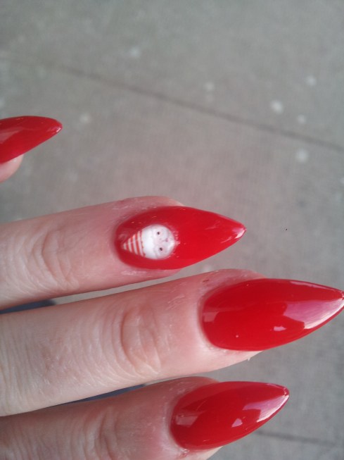 I accidentally scratched the cashier at the supermarket on the way home