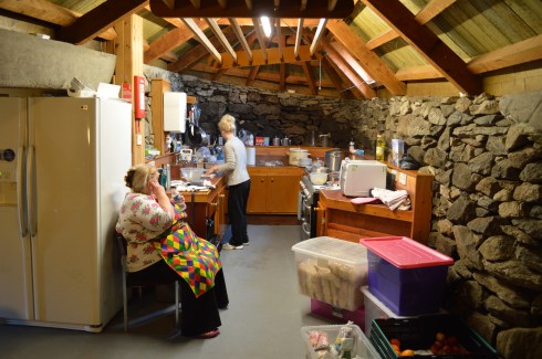 Kitchen wizards Elspeth and Pola, without whom we would have turned cannibal